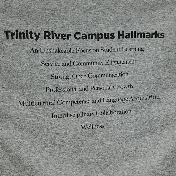 Tshirt top Motivational graphic print short sleeve Collaborate Gray Crew Neck - Picture 3 of 5